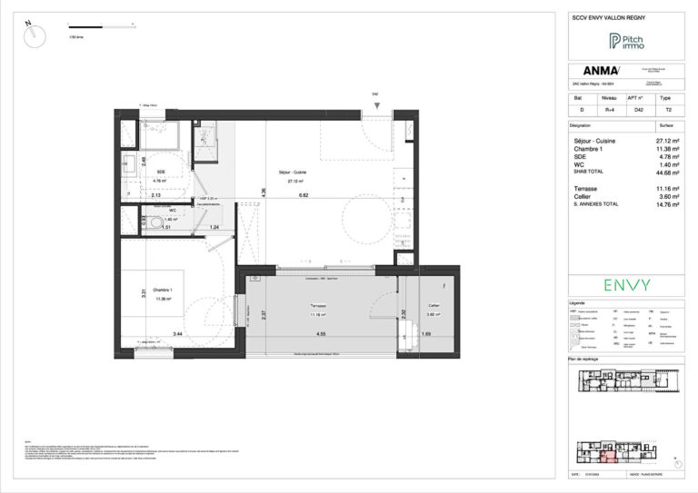 APPARTEMENT 2 PIECES AVEC PARKING