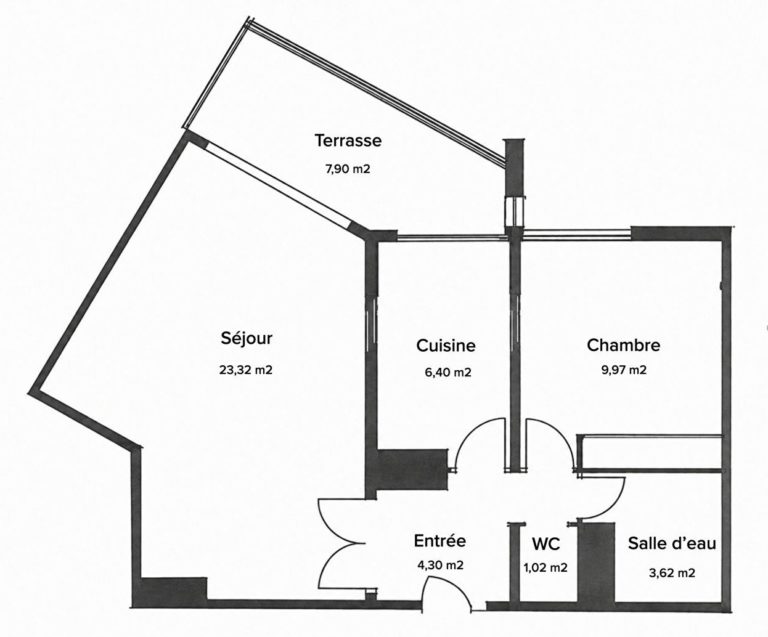 Bécon-Les-Bruyères - Appartement 2 pièces